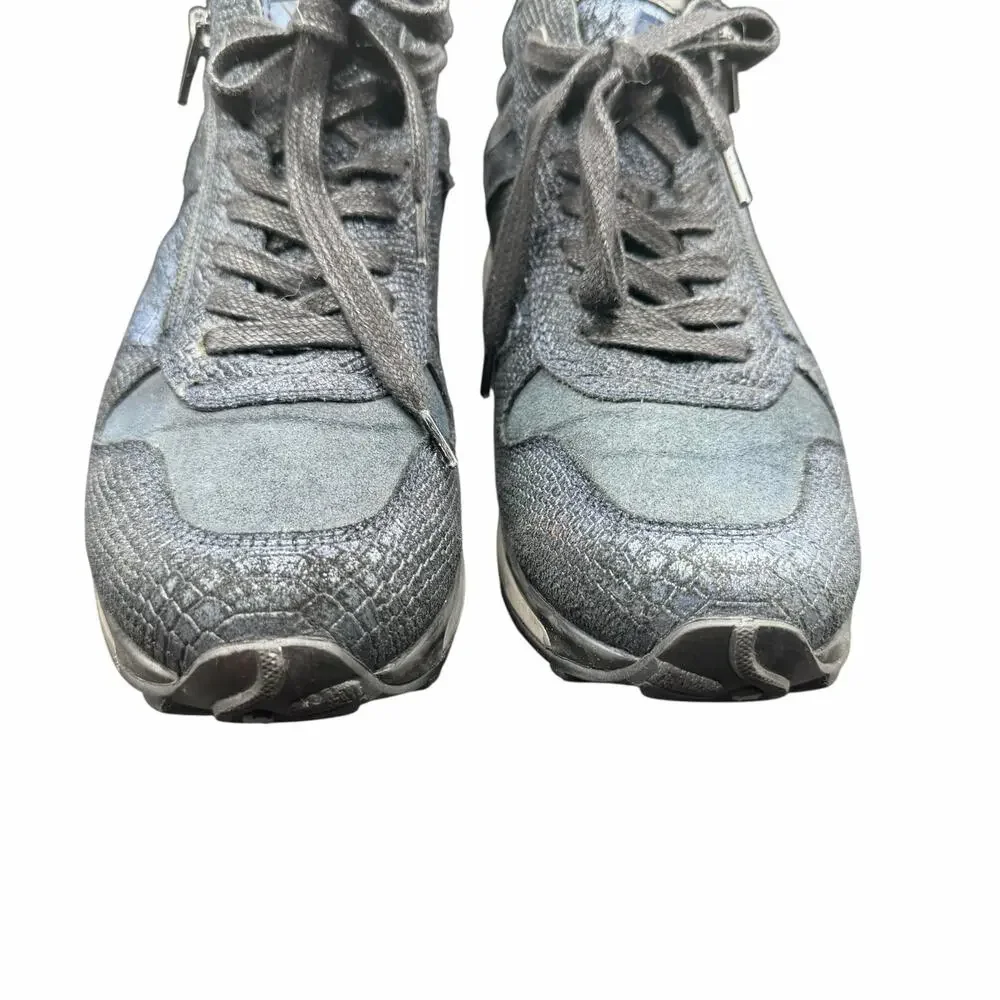 Xsensible Stretchwalker Zip Lace Sneakers Dark Blue Women 7.5 EU 38